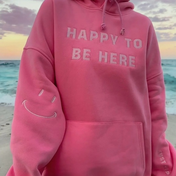 Happy to Be Here Oversized Plush Hoodie - Picture 2 of 4